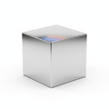 a 4" cube of aluminum