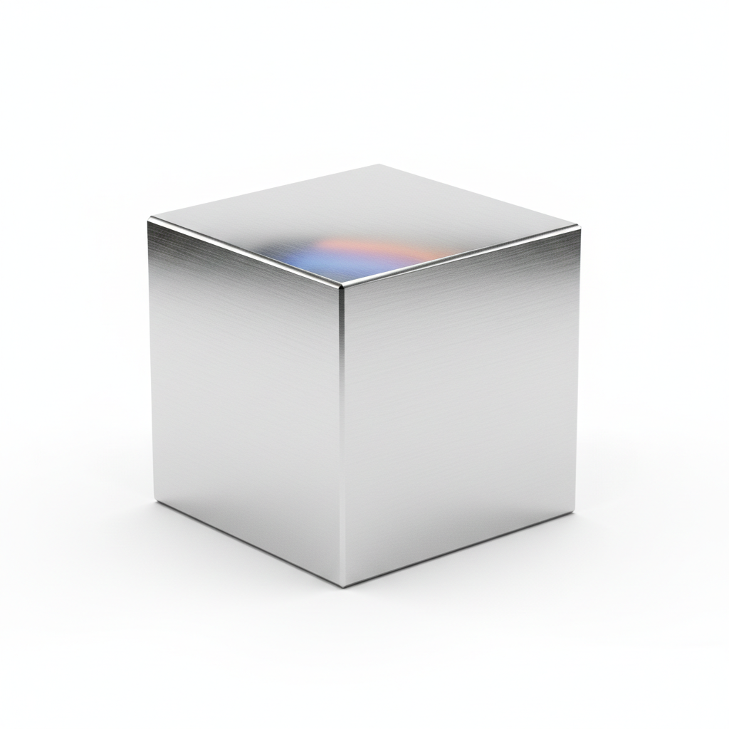 a 4" cube of aluminum