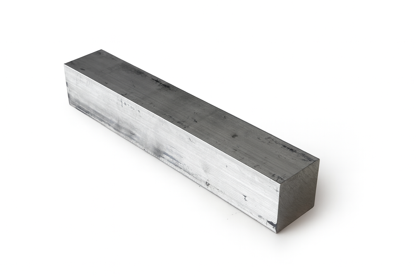 6061 aluminum block on a white background